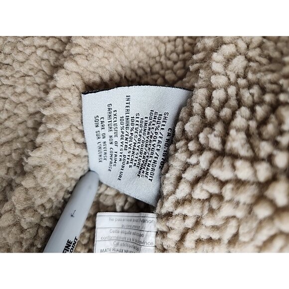 Levi's Aviator Bomber Jacket Men's Size Large Brown Faux Leather Sherpa Lined - Picture 12 of 13